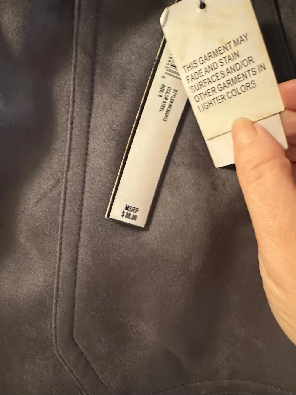 Catherine Malandrino Gray Faux Leather Pencil Skirt